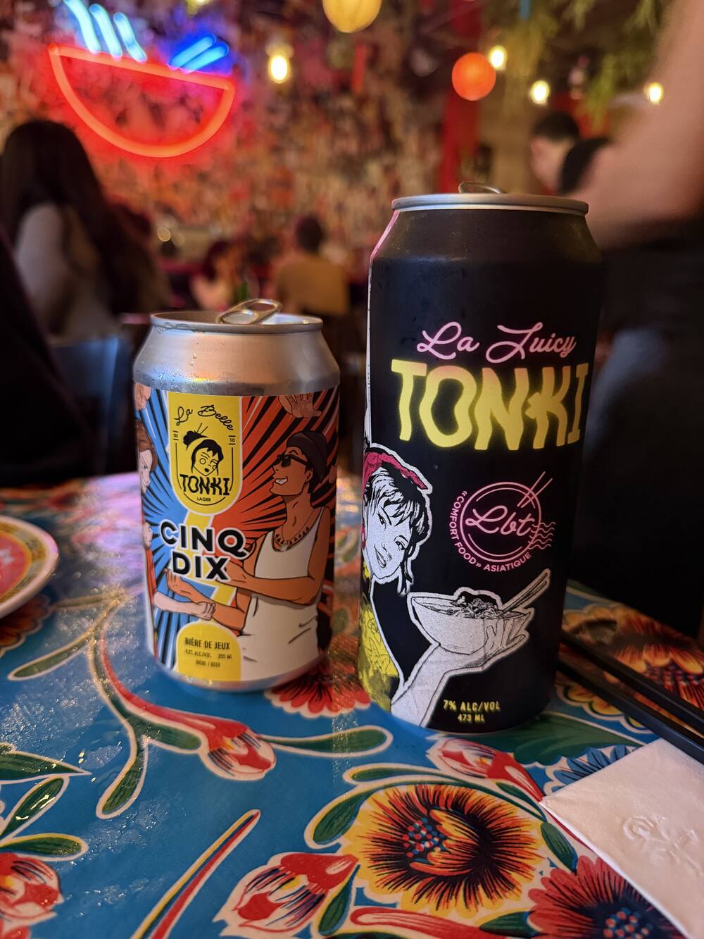 Bières maison Cinq-Dix et La Juicy Tonki