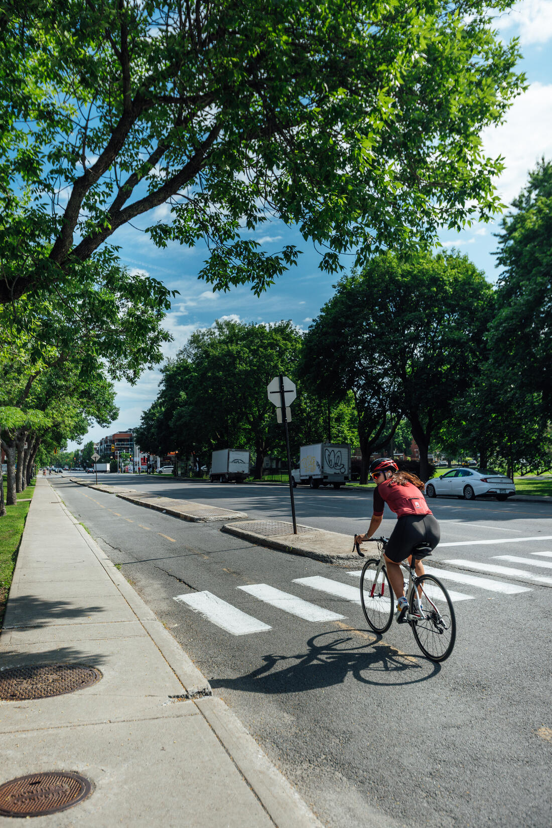 Cycliste à Rosemont