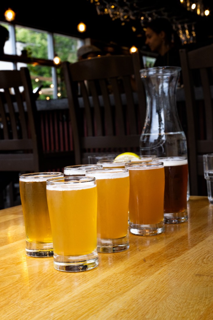 Palette de dégustation de bières artisanales des Sœurs Grises